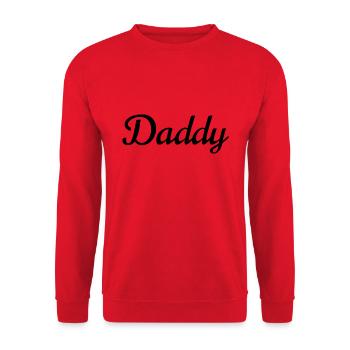 Daddy - Unisex Pullover - Rot - Vorne - Alina (178cm) & Michal (187cm)