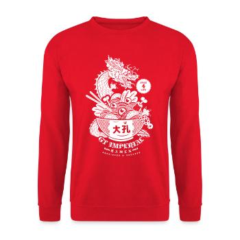GT IMPERIAL WHITE BACK PATTERN - Unisex Sweatshirt - red - Front - Alina (178cm) & Michal (187cm)