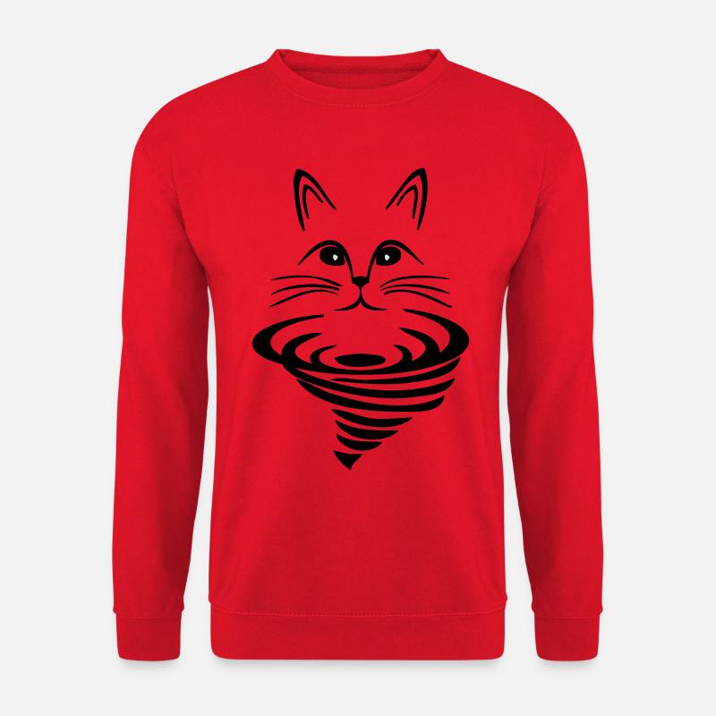 Katze auf Strudel - Unisex Pullover - Rot