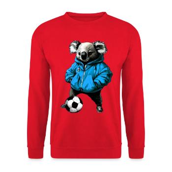 Koalas Fussball - Unisex Pullover - Rot - Vorne - Alina (178cm) & Michal (187cm)