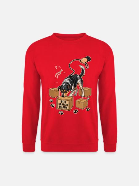 BOX SEARCH READY Hund - Unisex Pullover - Rot