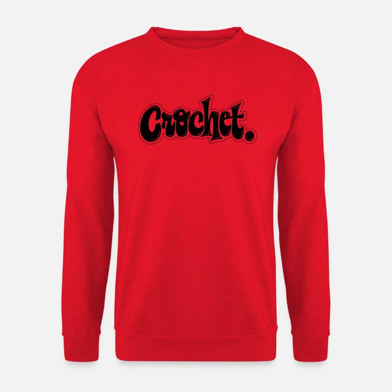 CROCHET black - Unisex Pullover - Rot