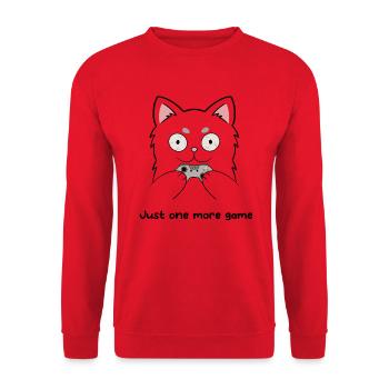 Just One More Game - Unisex Sweatshirt - red - Front - Alina (178cm) & Michal (187cm)