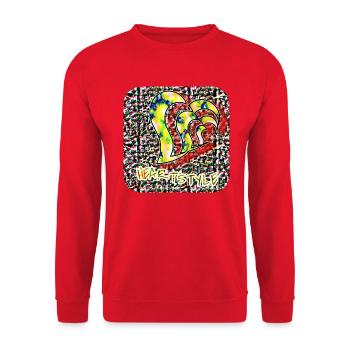 HEARTSTYLE - Unisex Sweatshirt - red - Front - Alina (178cm) & Michal (187cm)