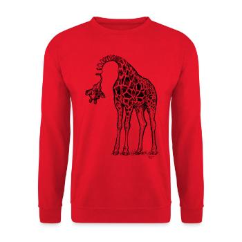Springvertebrate - Unisex Sweatshirt - red - Front - Alina (178cm) & Michal (187cm)