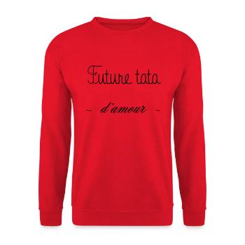 FUTURE TATA D AMOUR - Sweat-shirt Unisexe - rouge - Devant - Alina (178cm) & Michal (187cm)
