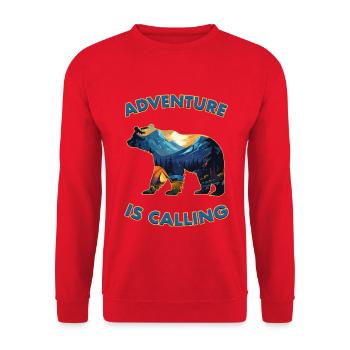 Call of the Wild - Unisex Sweatshirt - red - Front - Alina (178cm) & Michal (187cm)