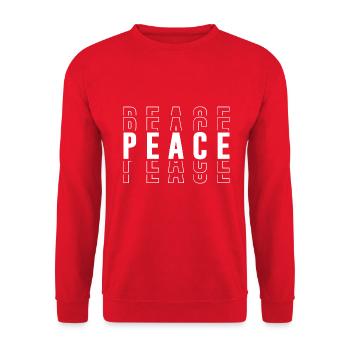 Peace - Unisex Pullover - Rot - Vorne - Alina (178cm) & Michal (187cm)