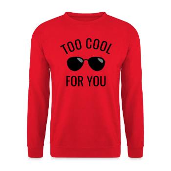 Coole lustige Sprüche Sonnenbrille cool arrogant - Unisex Pullover - Rot - Vorne - Alina (178cm) & Michal (187cm)