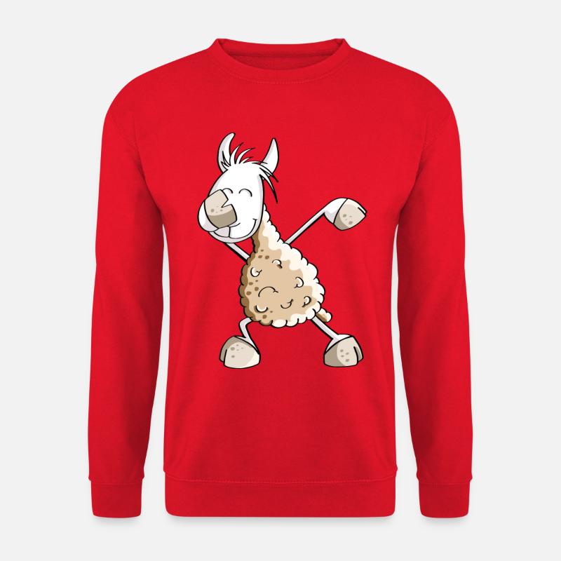 Dab Dance Lama - Dabbing Alpaca - Fun Comic - Sweat-shirt Unisexe - rouge