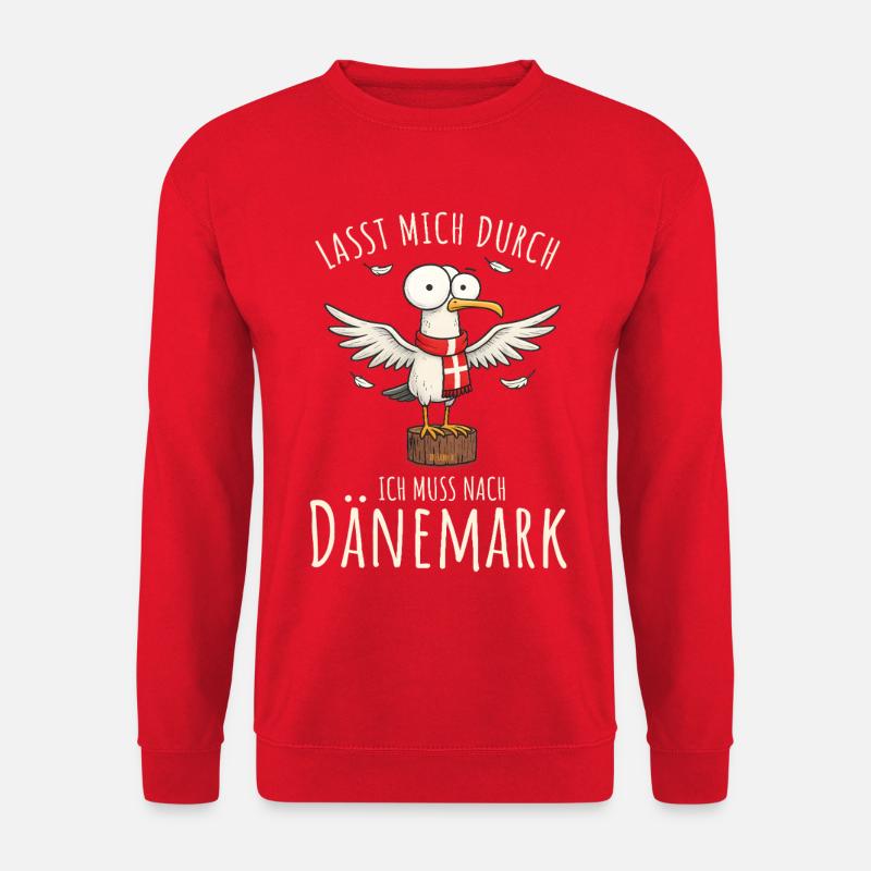 Lasst mich durch ich muss nach Dänemark - Unisex Pullover - Rot