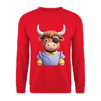 PIRATE BULL - baby & kids - Sweat-shirt Unisexe - rouge - Devant - Alina (178cm) & Michal (187cm)
