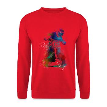 Motor Racing Sports Art #motor #sport - Unisex Sweatshirt - red - Front - Alina (178cm) & Michal (187cm)