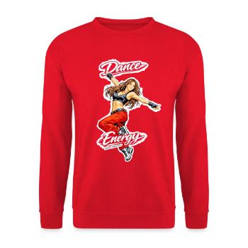Dance of Energy and Freedom - Unisex Sweatshirt - red - Front - Alina (178cm) & Michal (187cm)