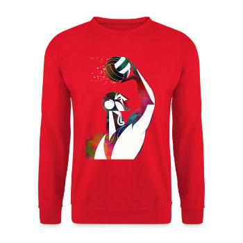 Profil d’un joueur de football nautique - Sweat-shirt Unisexe - rouge - Devant - Alina (178cm) & Michal (187cm)