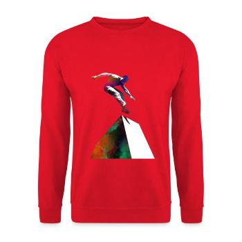 Parkour-Sportkunst - Unisex Pullover - Rot - Vorne - Alina (178cm) & Michal (187cm)