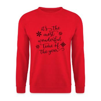 Most wonderful time - Unisex Pullover - Rot - Vorne - Alina (178cm) & Michal (187cm)
