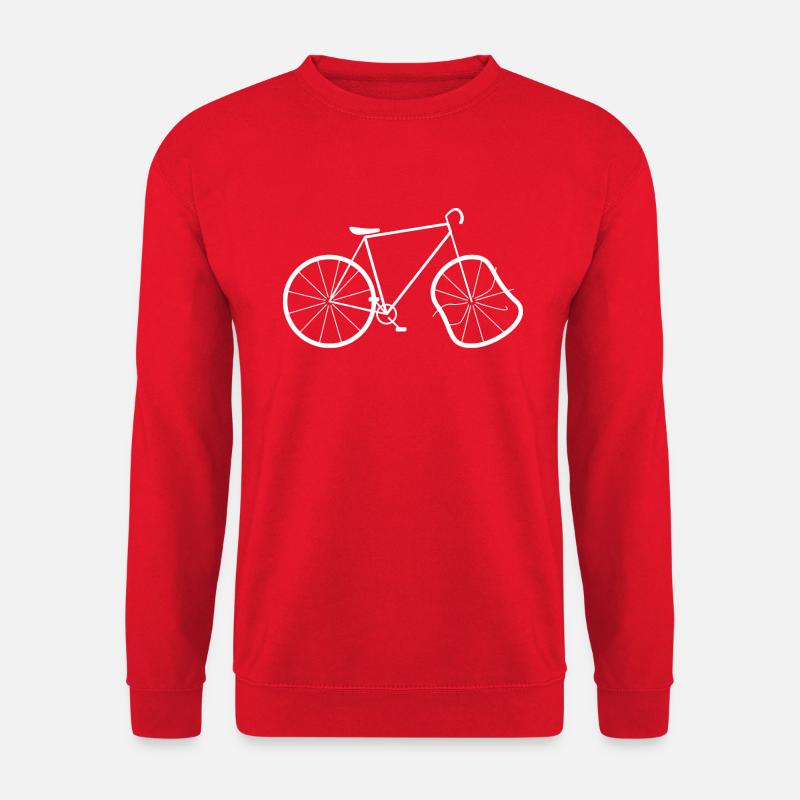 Kaputtes Fahrrad weiß - Crash - Unisex Pullover - Rot