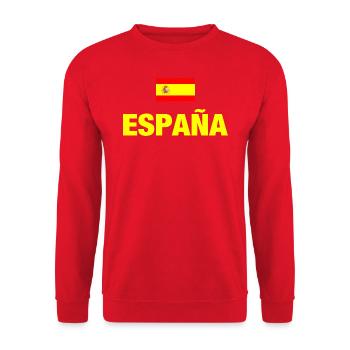España Spain Spanish flag football gift - Unisex Sweatshirt - red - Front - Alina (178cm) & Michal (187cm)