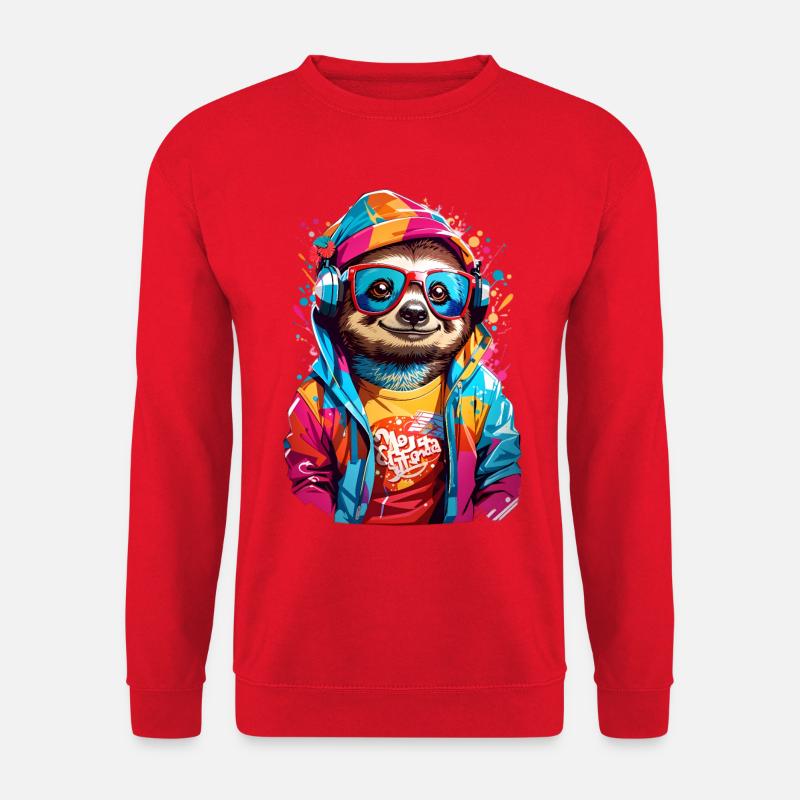 Cool sloth - Unisex Sweatshirt - red
