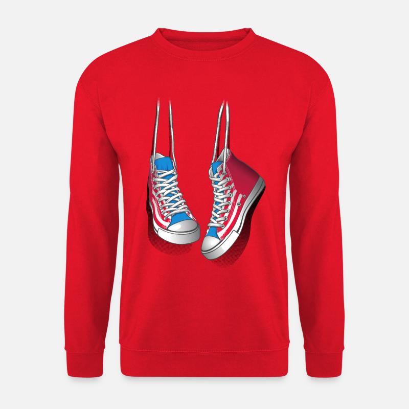 Turnschuhe und Schnürsenkel - Unisex Pullover - Rot