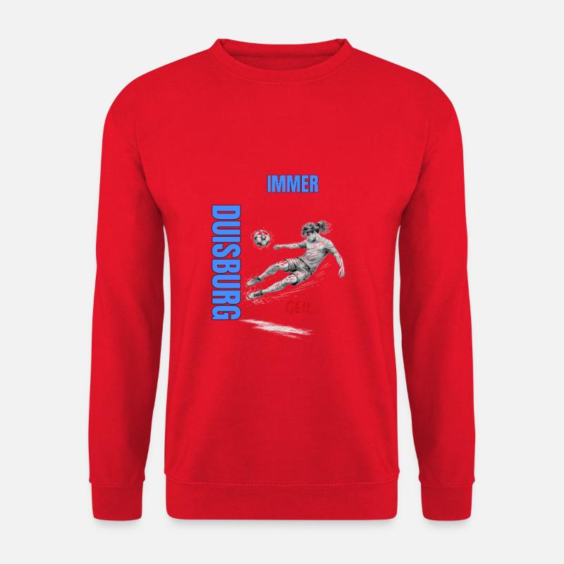 Immer DUISBURG Fußballkick - Unisex Pullover - Rot