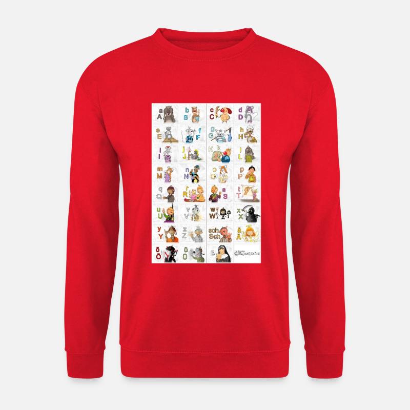 Deutsches Fingeralphabet 2 / - Unisex Pullover - Rot