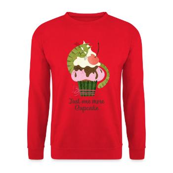 Nur noch ein süßer Cupcake, lustiger Dessert-Liebhaber - Unisex Pullover - Rot - Vorne - Alina (178cm) & Michal (187cm)