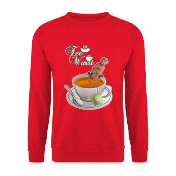Teewurst  - Unisex Pullover - Rot - Vorne - Alina (178cm) & Michal (187cm)