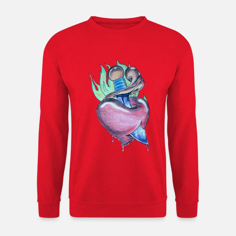 Blazing Heart - Unisex Sweatshirt - red