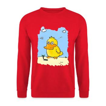 Rayon Léger Canard des Sables - Sweat-shirt Unisexe - rouge - Devant - Alina (178cm) & Michal (187cm)