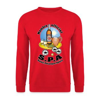 spa - Unisex Sweatshirt - red - Front - Alina (178cm) & Michal (187cm)