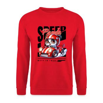 Speed Panda Racing - Unisex Sweatshirt - red - Front - Alina (178cm) & Michal (187cm)