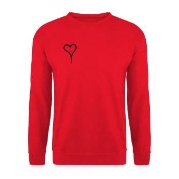 Heart balloon with face - Unisex Sweatshirt - red - Front - Alina (178cm) & Michal (187cm)