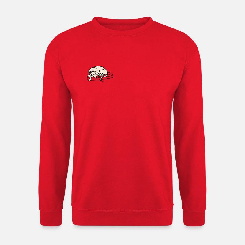 Galgo sleeping - Unisex Pullover - Rot