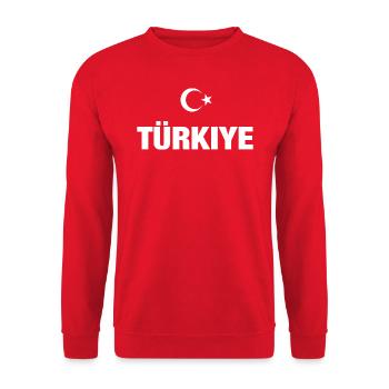 Türkiye Turquie drapeau turc soccer cadeau - Sweat-shirt Unisexe - rouge - Devant - Alina (178cm) & Michal (187cm)