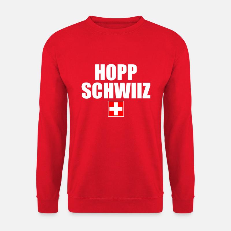 Hopp schwiiz - Unisex Pullover - Rot