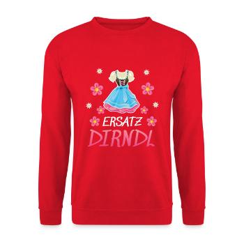 Dirndl Ersatz - Unisex Pullover - Rot - Vorne - Alina (178cm) & Michal (187cm)