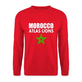 Morocco - Unisex Sweatshirt - red - Front - Alina (178cm) & Michal (187cm)