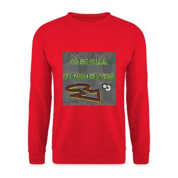 Wo ein Wille, ist auch ein Weg!! - Unisex Pullover - Rot - Vorne - Alina (178cm) & Michal (187cm)