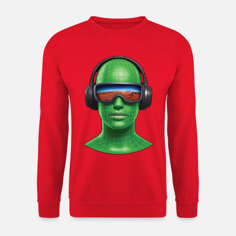 VIRTUELLE REISE – Ton & Bild - Unisex Pullover - Rot