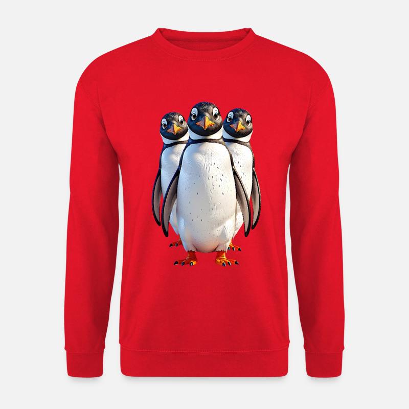 Pinguin - Unisex Pullover - Rot