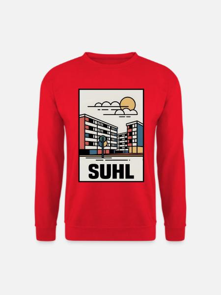 Suhl Thüringen Plattenbau - Unisex Pullover - Rot