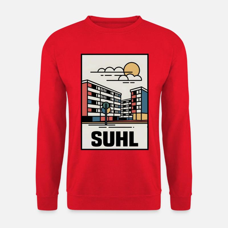Suhl Thüringen Plattenbau - Unisex Pullover - Rot