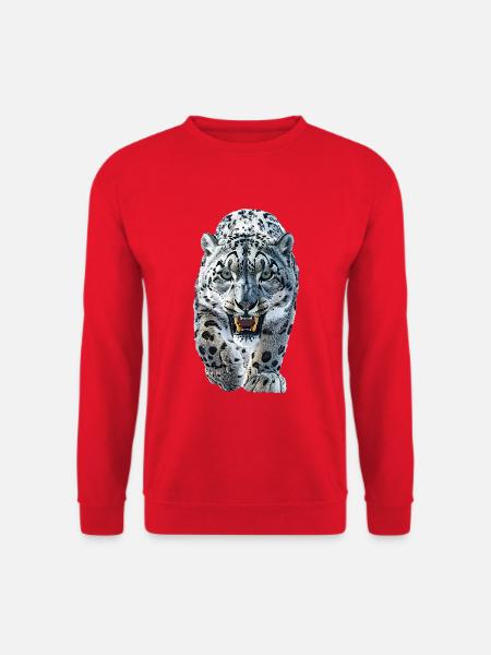 Schneeleopard - Unisex Pullover - Rot