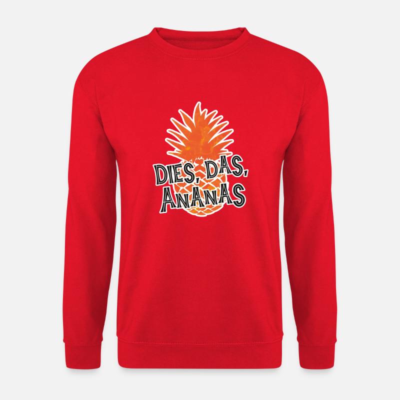 Dies, das, Ananas - Unisex Pullover - Rot