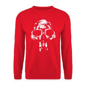 Crâne fantastique - Sweat-shirt Unisexe - rouge - Devant - Alina (178cm) & Michal (187cm)