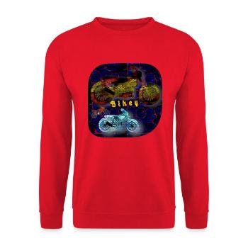 Bikey - Club WoW - Unisex Sweatshirt - red - Front - Alina (178cm) & Michal (187cm)