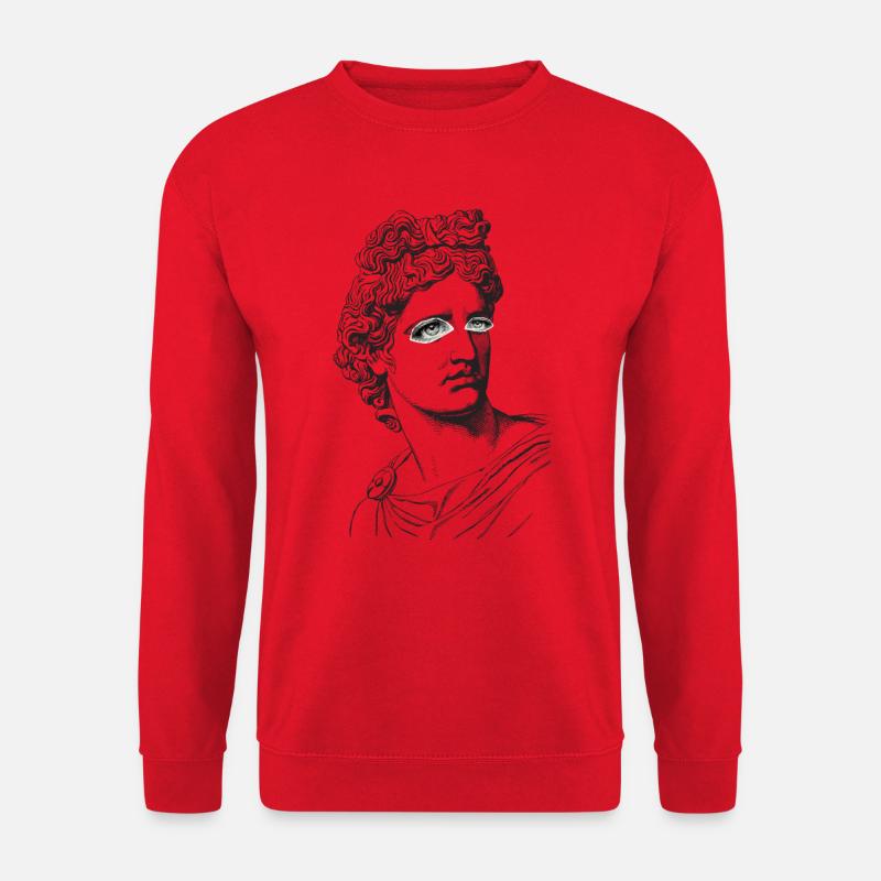 Greek Bust With Eyes - Unisex Sweatshirt - red