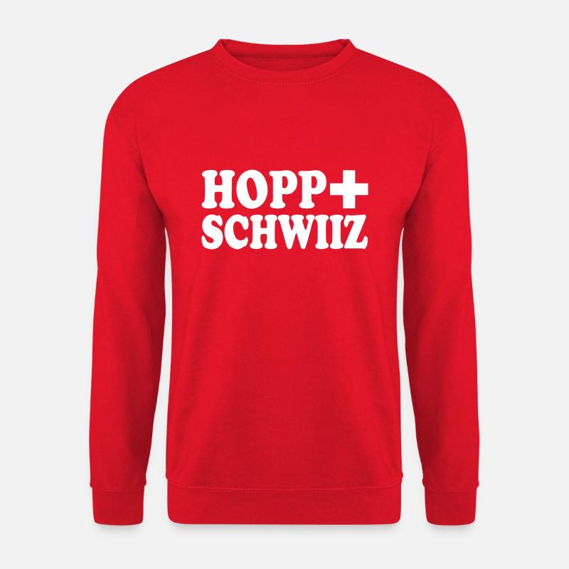 Hopp schwiiz - Unisex Pullover - Rot